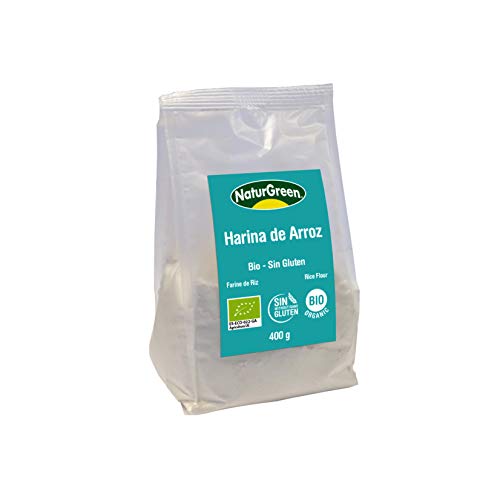 NaturGreen Harina de Arroz Bio - Pack de 3 unidades de 400 gr