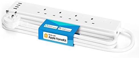 (Updated) meross Smart Power Strip, Support Apple HomeKit, Alexa, Google Home, 4 AC Outlets and 4 USB Ports Wi-Fi Surge Protector Compatible with SmartThings