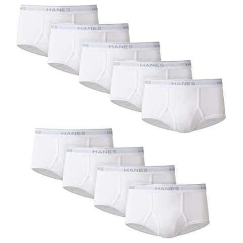Hanes Men's No Ride Up With Comfortsoft Waistband, Multipacks???? ???? ?? ??? ???freshiq ????? Briefs, 9 Pack White, M UK Cover