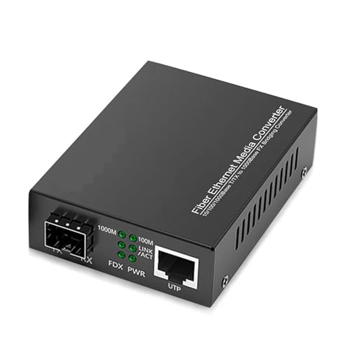 1.25G SFP Slot Gigabit Transceiver Module Optic Media Converter to Fast Ethernet RJ45 Fiber Optical Switch 1000M(1Pair-No SFP-EU)