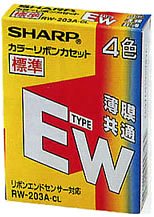 SHARP EWタイプ インクリボン 3個セット Amazon | シャープ タイプEWクロ3本パック [RW201AB3] | シャープ