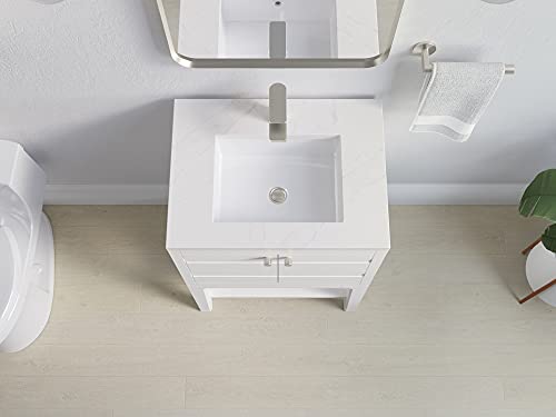Kohler 33523-Asb-0 Helst 24-In Bathroom Vanity Set, Wall Mount/Tall Leg 24 Inches, White #TOP6