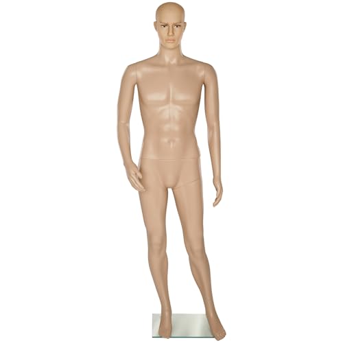 TecTake Maniquí Figura de maniquí | Giratorio y móvil | Pata de Apoyo de Cristal con Base - Varios Modelos (Hombre | no. 402662)