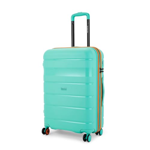 Image of Nasher Miles Jupiter Hard-Sided Polypropylene Check-in Luggage 24 inch | 65cm | 8 Wheels Medium Trolley Bag for Travel | Suitcase (Teal)
