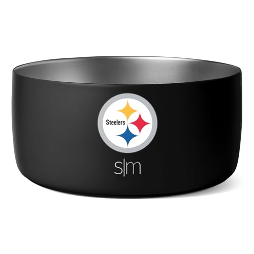 Simple Modern NFL Pittsburgh Steelers Pet Water Bowl, 8 Cups