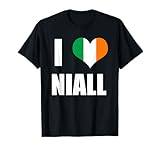 I Love Niall T-Shirt - Ireland Flag Heart T-Shirt