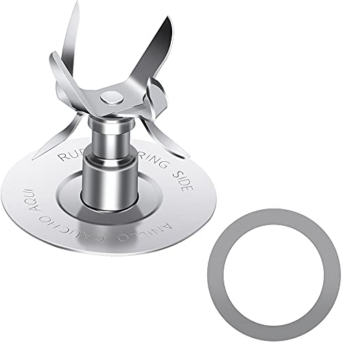Replacement Parts Compatible with Oster Osterizer Blender- 6 Point Fusion Blade 4980 with Rubber Seal Gasket, Blade Replacement Compatible with Oster Blender