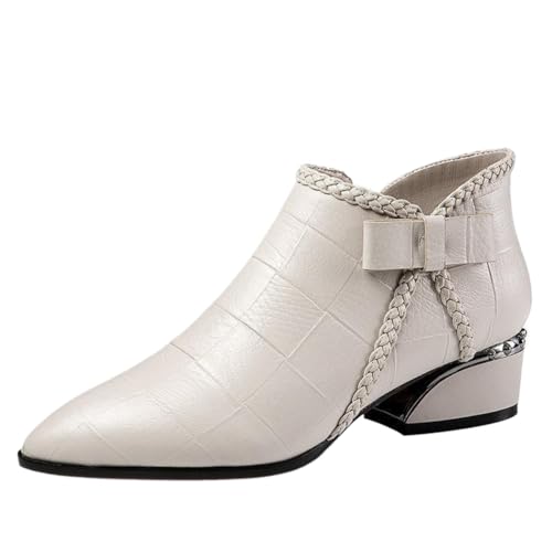 Bottes de cheville à talons hauts pointus et fermeture éclair