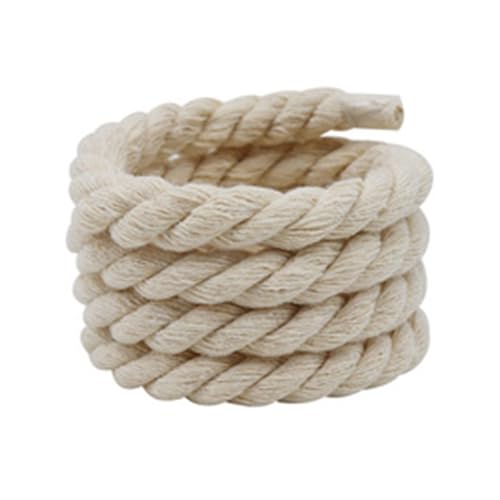 ファッション 10MM 幅 ラウンド靴紐 スニーカー用 ボードシューズ キャンバス 靴紐 スポーツ靴紐 装飾(Beige,160cm)