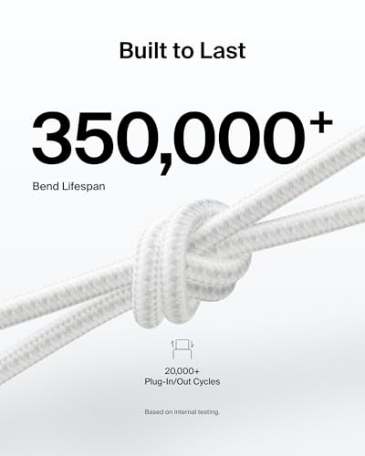 Image of Belkin USB-C to USB-C Cable 1M, 60W, Braided Nylon, 2-Pack, White