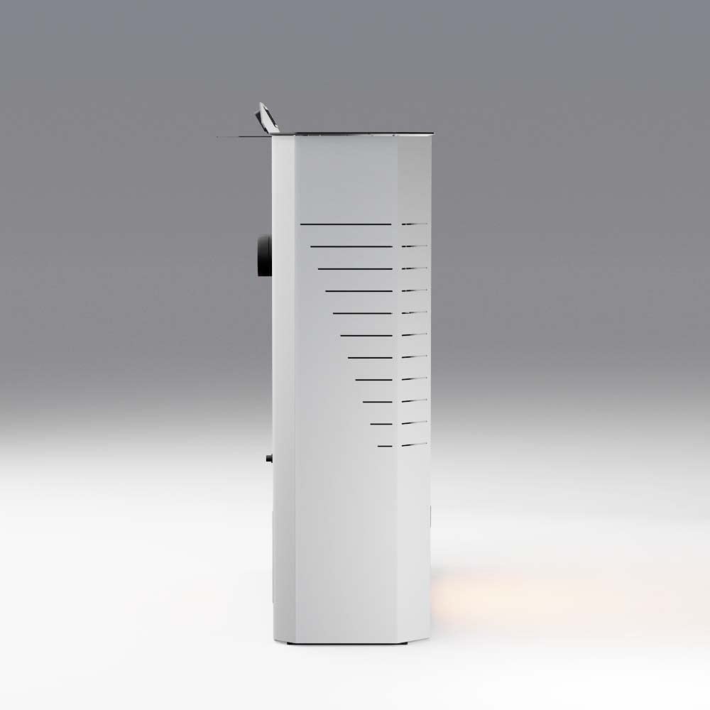STUFE A PELLET ITALIA – Marmolada 14 kW Canalizado WIFI – Eficiencia 92%, Calentadores 130 m², 5 velocidades y potencias, Autonomía 19 h, Programable, Garantía 24 Meses, Blanco