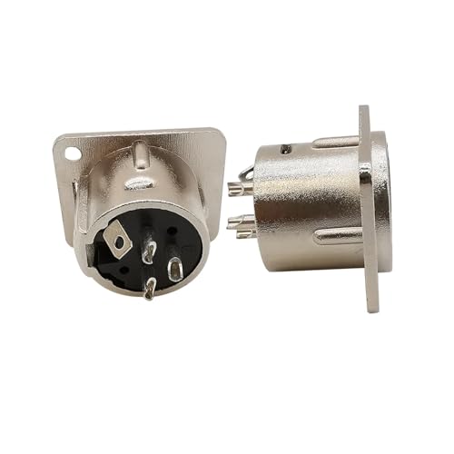Conector XLR de 3 pines metálico para reparar paneles de micrófono y chasis de audio 5