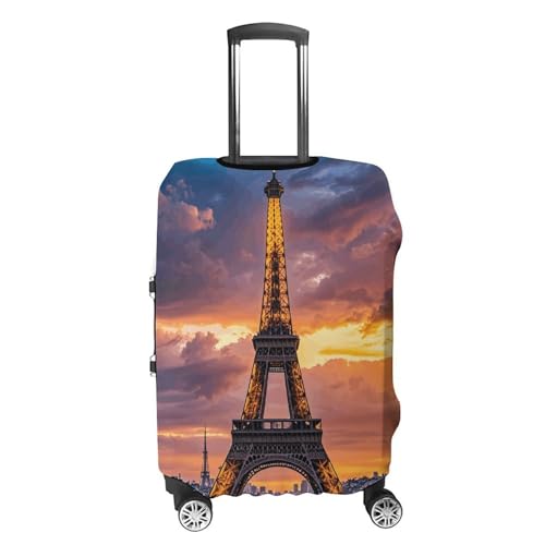 Carry on Luggage Cover Beautiful Eiffel Tower Paris Suitcase Covers for Luggages Tsa Approved Travel Luggage Sleeve Protector Elastic Suitcase Protector Anti-Scratch Washable Fits 19-30 Inch Case -S4