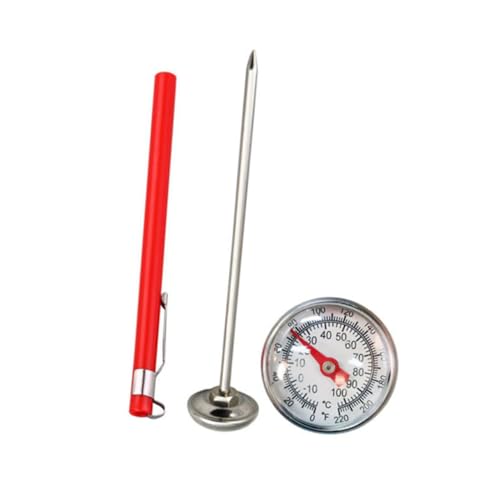 Cabilock Stainless Steel Kitchen Thermometer Precision Meat Milk Thermometer for Cooking BBQ and Baking Design for Accurate Temperature Readings with Cover
