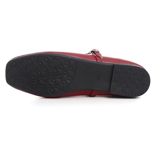 Image of LUXINYU Women's Slip on Flats,Classy Round Toe Solid Classic Mary Jane Ballet Dance Shoes Soft Comfortable PU Flat Shoes