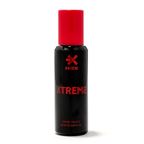 HRX Xtreme Long Lasting Cologne for Men - EDT 20ml - Premium Luxury Perfume - Fresh Warm Spicy Fragrance with Cardamom, Leather, Jasmine, Oud, Patchouli & Amber Notes - For Gym, Office & Everyday Use