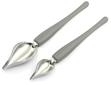 S.B. ANJALI SHALU BHAI Stainless Steel Chocolate Drawing Pencil Spoon, Culinary Precision Decorating Spoon Set, Deco Saucier Spoon Drop for Decorative Plating Cake Dessert DIY….