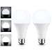 3-Way 40/60/100W Equivalent LED A21 Light Bulb, ENERGY STAR + UL-listed,5000K Daylight, E26 Medium Screw Base, for Table Lamp, Bedside Lamp, Pack of 2