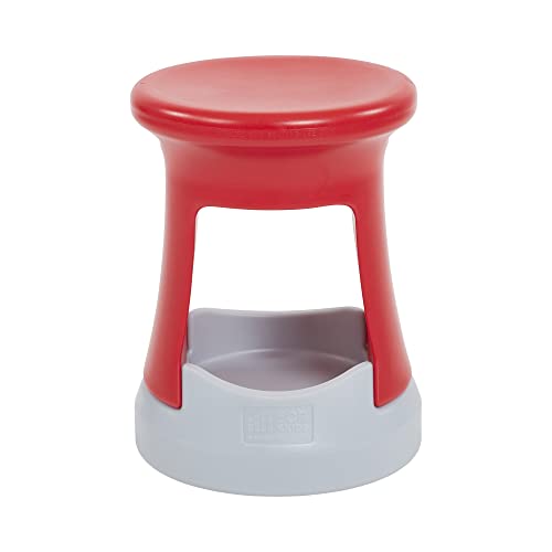 Image of ECR4Kids Active Storage Wobble Stool, 18in Seat Height, Childrens Furniture, Red /Light Grey