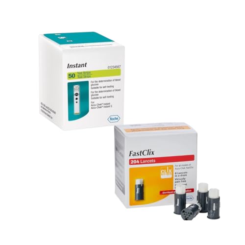Preloaded Drum Lancets & Instant Blood Glucose Test Strips | 204 Lancet Drum Pack + 50 Test Cassette Bundle | Diabetes Saver Pack for Fast Near-Painless Home Blood Sugar Testing