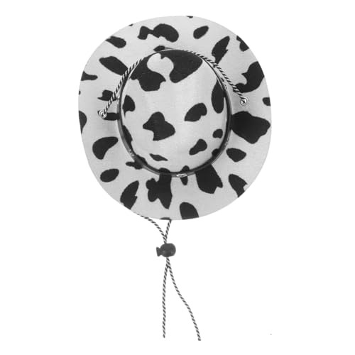 Kisangel Pet Sun Hat Adjustable Cow Print Hat for Dogs and Cats for Summer Photos Festivals and Daily Wear Lightweight and Comfortable Design for Adorable Pets