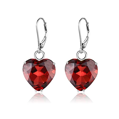 Boucles d'oreilles Grenat 925 en Argent, le cadeau fait main idéal