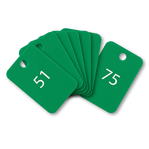 オープン工業 番号札 角型 緑 25枚 51-75番 BF-56-GN