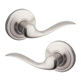 Weiser Toluca Satin Nickel Door Handle, Reversible Passage Lever, Interior Door Handles for Hall and Closet Door, Non-locking Hall/Closet Door Handles, Traditional Home Décor