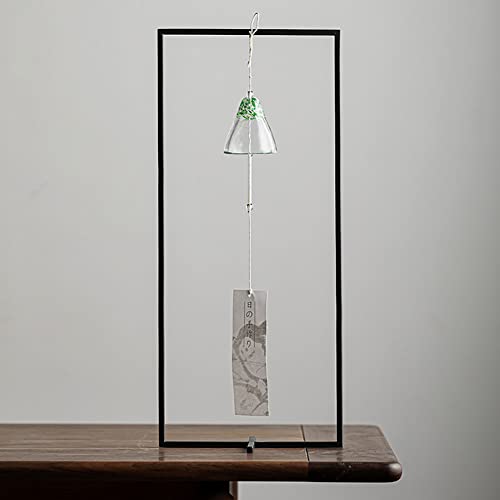 TIZJ Campanas de Viento de Vidrio con Soporte de Hierro Forjado, Campanas de Viento Hechas a Mano, decoración de Interiores y Exteriores para Bodas en el jardín del hogar, para niños y Amigos Cover