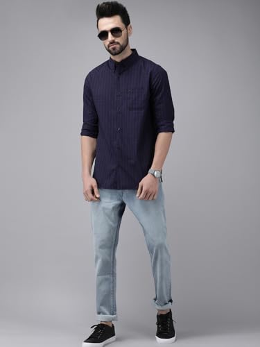 Image of THE BEAR HOUSE Men's's Checkered Button Down Casual Shirt | Blue | TBH-Acura-BL