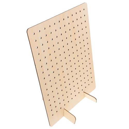 FUNOMOCYA Elegant Wooden Pegboard Display Stand for Jewelry Craft Show Vendor Events Spinning Display Rack