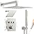 Thermostatic Shower System 12'' Wall Mounted Shower Faucet Set with 6 inches Wall Mounted Shower Head, Push Button Diverter 3 Function Dual Shower Head System with 2 in 1 Shower Handheld