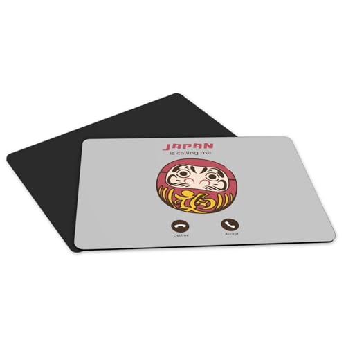 Sets de table gris Daruma antidérapants grand format en caoutchouc