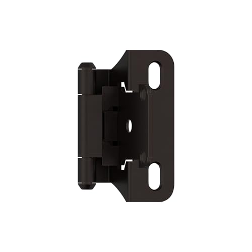 Amerock Cabinet Hinge 1/4 inch (6 mm) Overlay inge Oil Rubbed Bronze 2 Pack Self-Closing inge Partial Wrap inge Cabinet Door inge