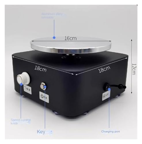 Mini roue de poterie électrique rechargeable 2000mAh pour modelage argile - 3