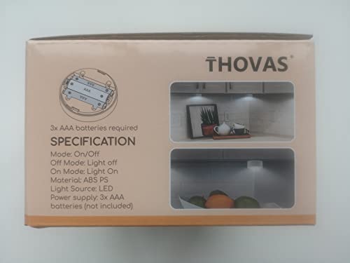 THOVAS Luzes de toque, luzes de disco LED, luz adesiva no guarda-roupa, luz de exibição de toque por