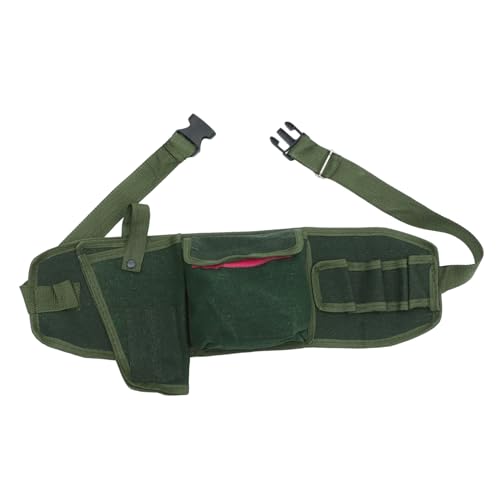 Housoutil Riñonera Multifuncional Bolsa De Herramientas Pequeño Cinturón De Herramientas Saco De Herramientas Bolsa De Utilidad Herramientas De Electricista Bolsa De Lona Lienzo Olive Green