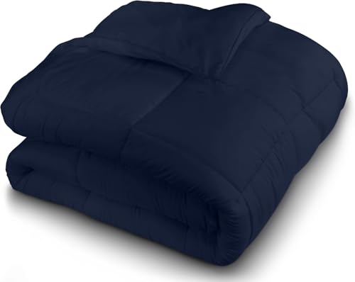 Utopia Bedding Piumone Primavera/Estivo, Piumino Leggero, Trapunta Primavera/Estivo 100% Microfibra in Fibra Cava (Blu Navy, 200x200 cm) - Immagine 5