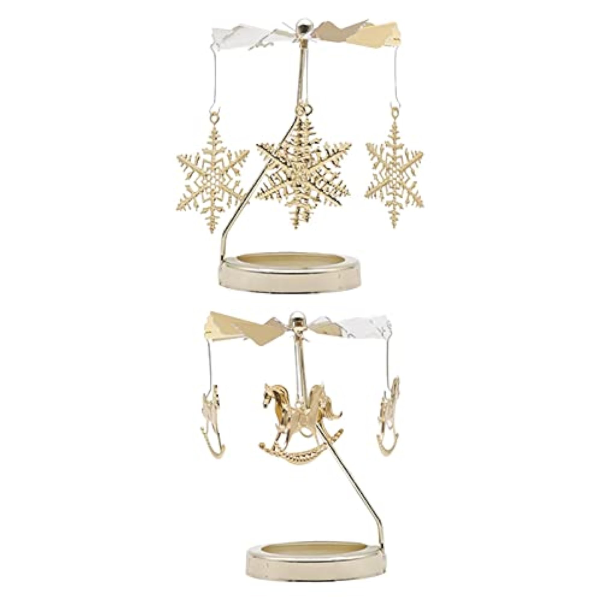 Spinning Tea Light Candle Holder, Rotating Candlestick 2Pcs