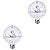 Uonlytech 2 Pcs Revolving Light Disco Light Rotating Disco Lights Disco Lamp Disco Light Bulb Disco Bulb Rotating Ktv Ball Lamp Color Dj Lamp Dj Light Ball To Rotate Plastic Led White