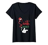 Photo Gallery donna maglietta con scritta "santa she did it!", scritta "funny christmas couples", taglia l maglietta con collo a v Photo Gallery donna maglietta con scritta "santa she did it!", scritta "funny christmas couples", taglia l maglietta con collo a v