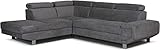 Artic corner grey color sofa bed with storage - premium quality fabric - right and left arm sofa bed (Left arm)