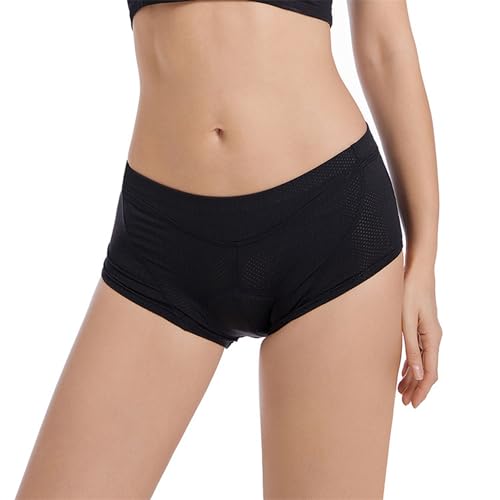 Legou Short feminino de ciclismo, elástico e respirável, Preto, P