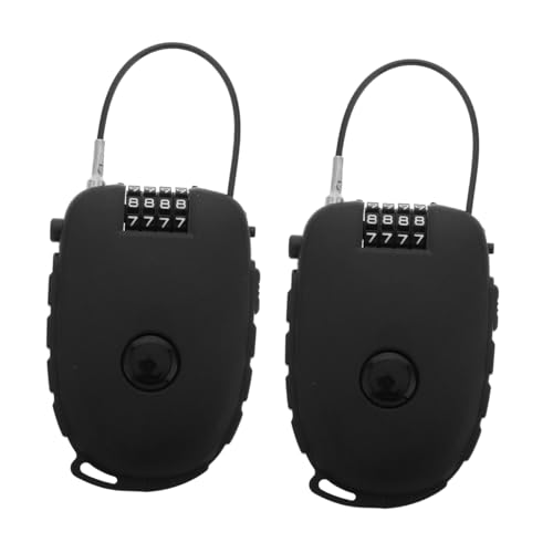 Ciieeo Adjustable Retractable Bike Lock Lightweight Flexible Steel Cable Lock Portable Extendable for Helmets