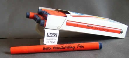 BerolHandwriting Pens Dark Blue Box of 12 by Berol