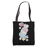 Soft ice cream with hearts, shooting stars and stars - comic design Tote Bag