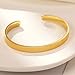 Gyufise 1 Pack Fashion Classic Islam Engraved Bracelet Ayatul Kursi Cuff Islam Muslim Cuff Stainless Steel Bracelets Adjustable Bangles as Gifts