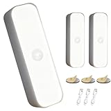 3PCS Luces con Sensor de Movimiento para Interiores, 14 LED Luz Nocturna Recargable por USB (Blanco)