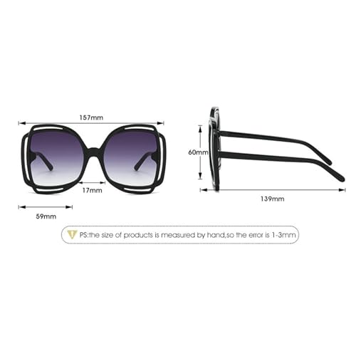 willochra Oversized round Butterfly Sunglasses for Women Fashion Outdoor Cat Eye Sunglasses Female Party Shades Glasses3