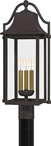 Quoizel Man9011Wt Manning Outdoor Post, 3-Light 180 Total Watts, Western Bronze #TOP10